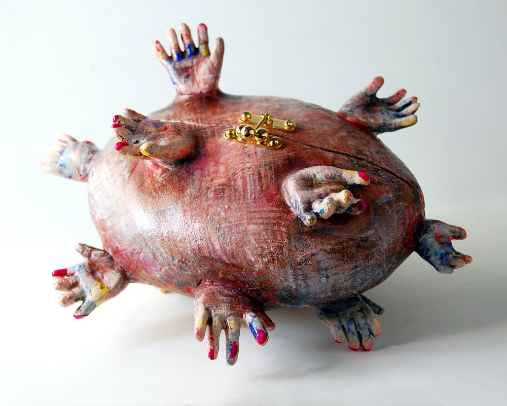 Clutch Purse Hand bag Handbag Surreal Avant Garde Minaudiere