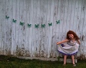 Teal Butterfly Bunting Garland, Whimsical Home & Party Decorations, Decor by Bohemian Bear