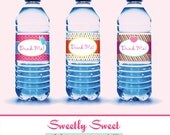 Printable and Editable Water Bottle Labels - Alice in Wonderland Inspired Birthday Party - by Sweetly Sweet - mysweetlysweet