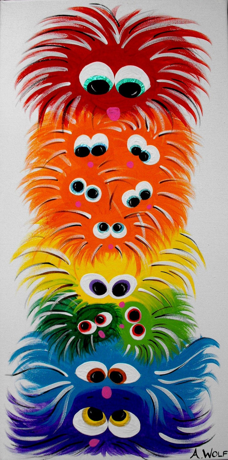 Fuzzy Rainbow Monsters