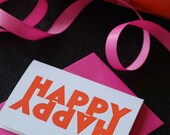 orange "happy happy" card