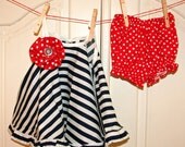 Nautical Couture Swing Dress and Bloomers