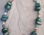 Shoreline Beads: Handmade Stone Bead Necklace