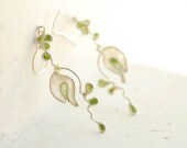 Lily of the Valley Earrings, Sterling Silver, Fall Wedding Jewelry, Nature Inspired Wearable Art...