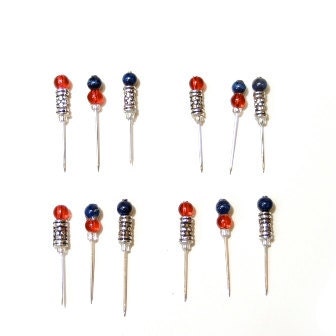 Shadowbox Designer Pins-Red and Blue Set
