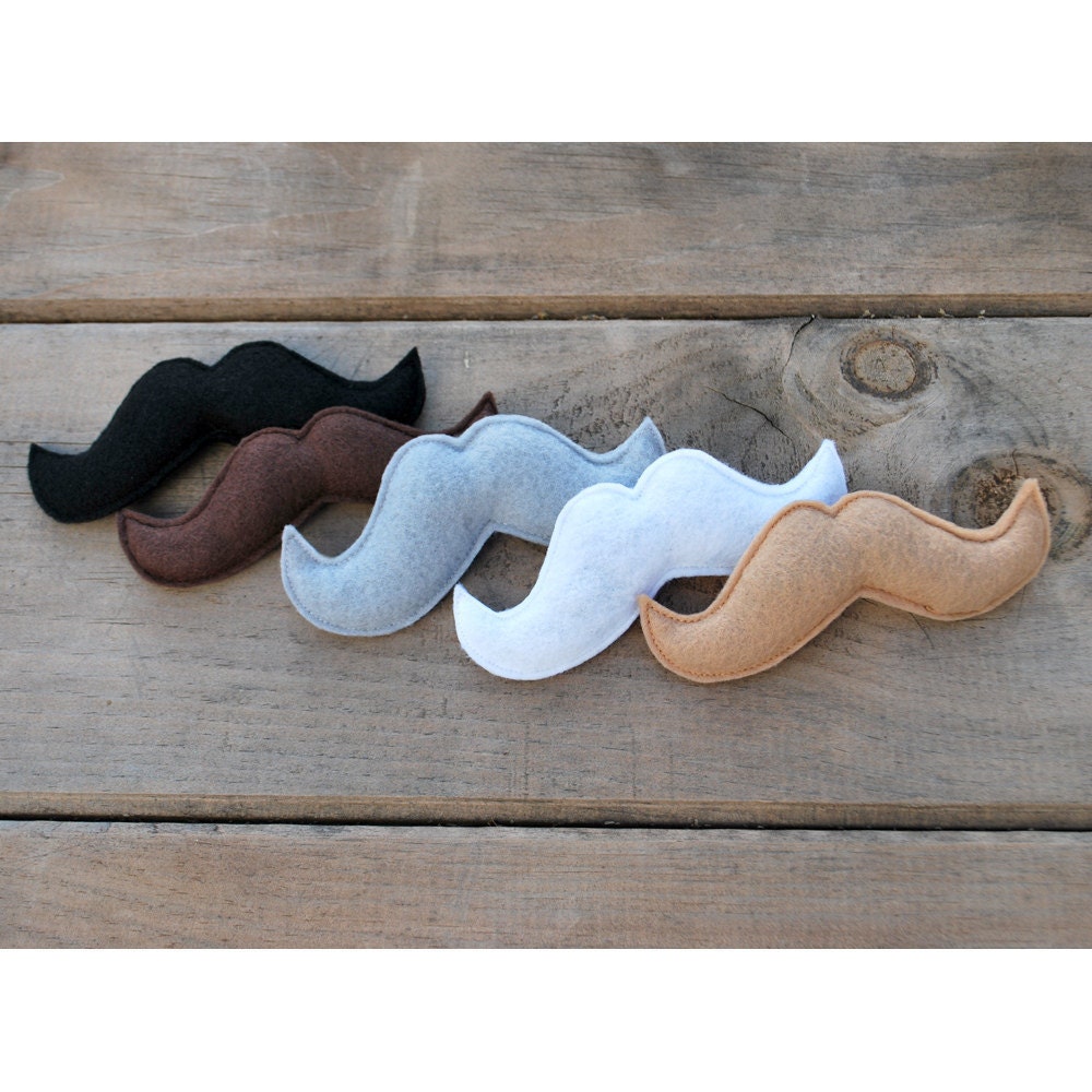 2 pack Mustache catnip toys - pick your colors