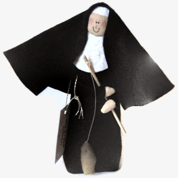 Fishing nun doll 'Sister Holy Mackerel"