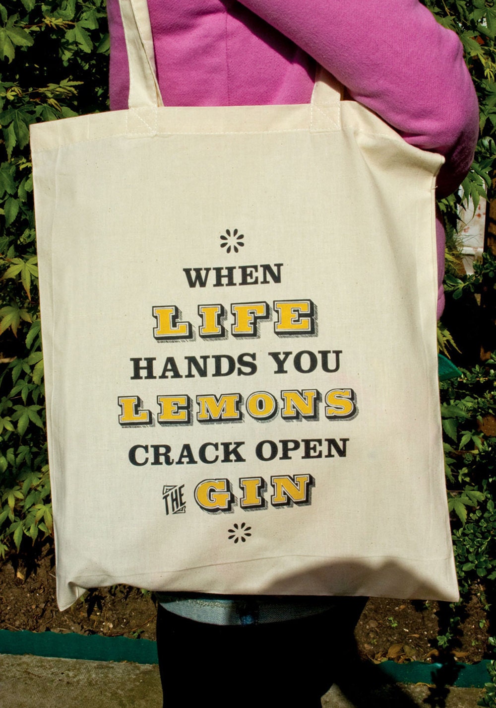 When life hands you lemons crack open the gin tote bag