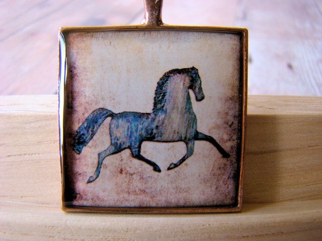 Resin Pendant, Primitive Horse