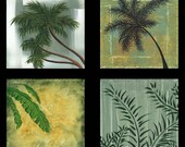 Original Contemporary Decorative Tropical Paintings Art MADART 20x20 - Tropical Splash