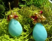 Handmade Amazing Aqua Earrings
