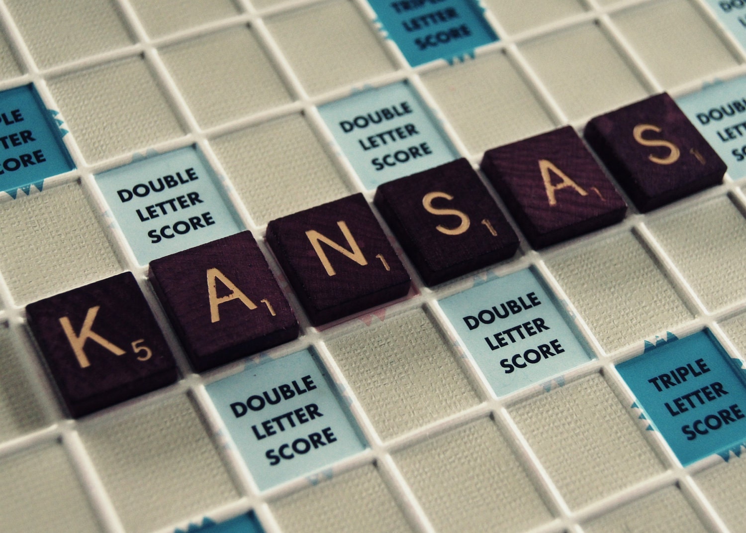 Kansas - Scrabble Collection - Fine Art Photography - In Stock - 5x7