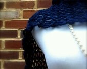 Knitted Scarf in Deep Blue by Lucky Charm Fancy