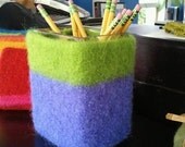 felted wool glass vase pencil holder
