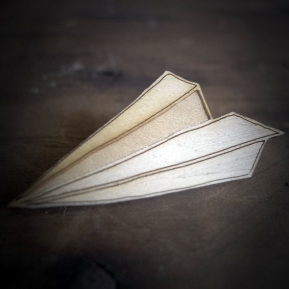 Paper plane Brooch