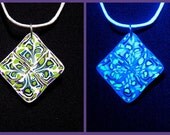 Aqua Diamond Blacklight Pendant
