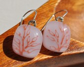 Wisteria Leaf-Fused Glass Earings