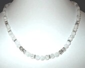 Ice flake quartz necklace