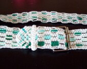 Shades of Green 38 Inch Macrame Belt - PozoDulce