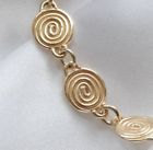 9ct 9k solid Gold Swirl Bracelet - handmade unique Commission Item