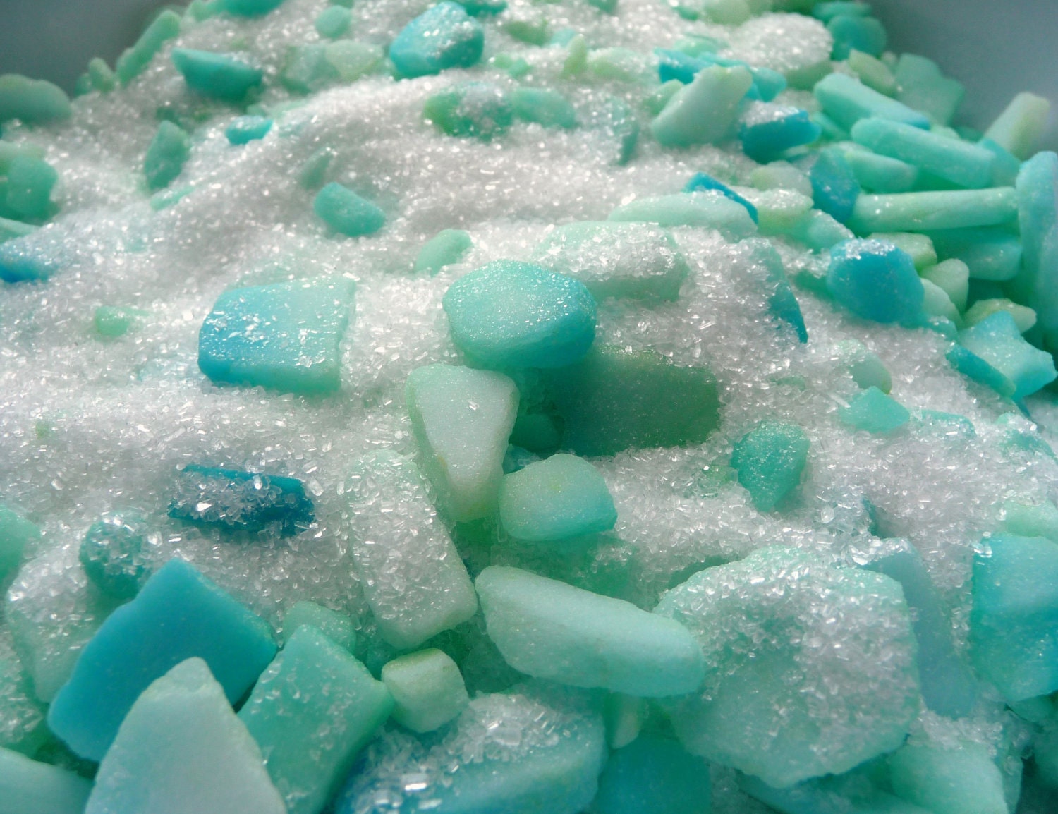 Turquoise Sea Glass Bath Salts, Spa Soak