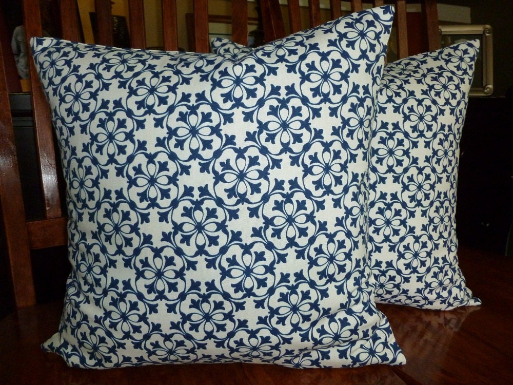 Nautical Beach Decorative Throw Accent Pillow Covers - Two 18inch