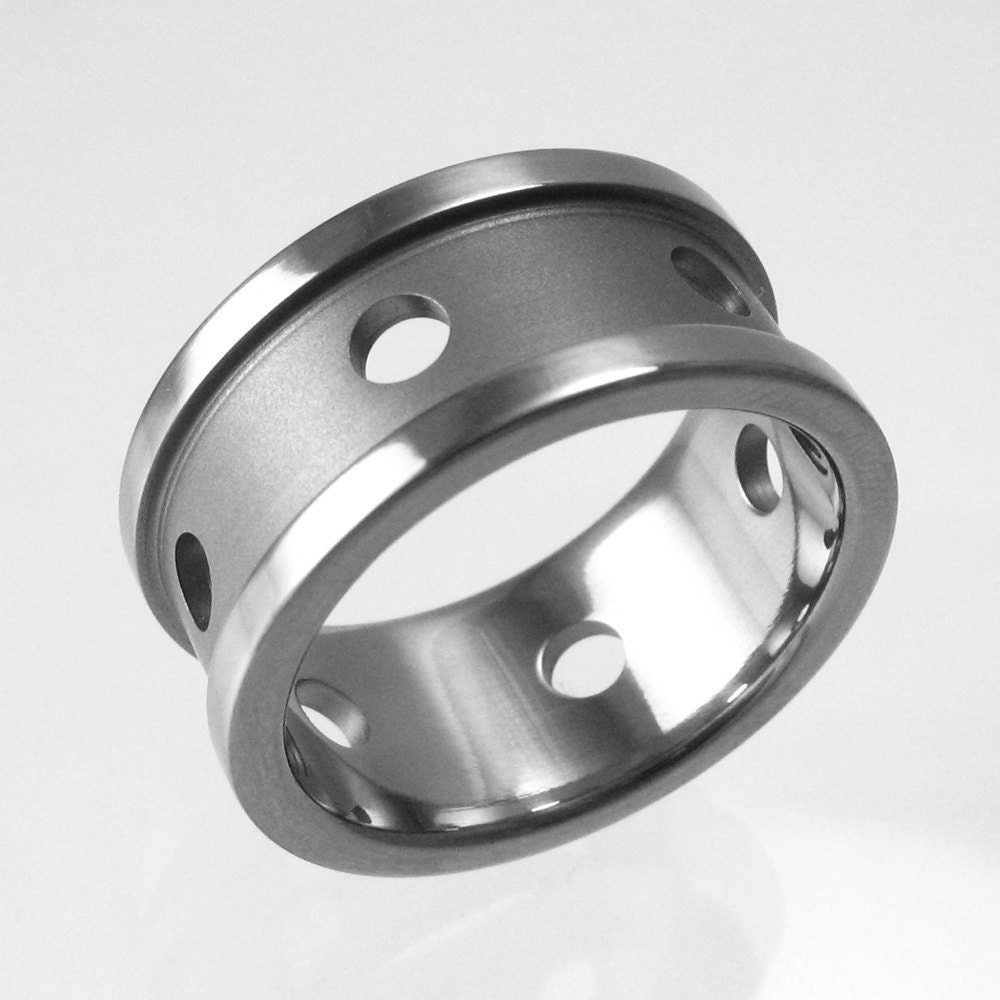 Drilled Hole Titanium Ring