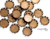 6pc 11mm lace edged antique brass ox setting SET035-11mm-AB