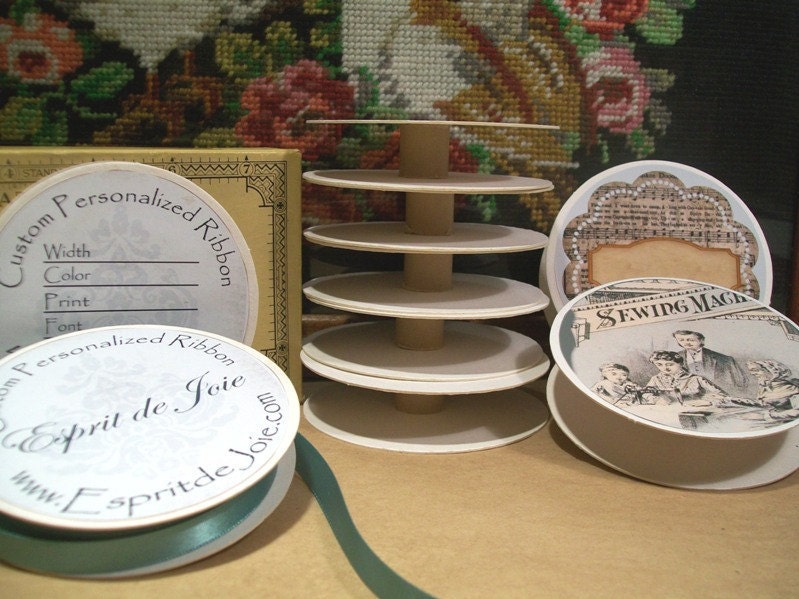 NEW Empty Ribbon Reels-Spools for your ribbons, laces, and trims - Set of 6