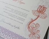 The Penelope Art Deco Wedding Invitation Suite, 50 sets, made of green, eco-friendly materials