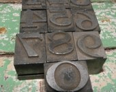 Jumbo Print Blocks Numbers typeface Metal 0 1 2 3 4 5 6 7 8 9