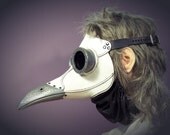 Ichabod, Steampunk Plague Doctor Mask in white