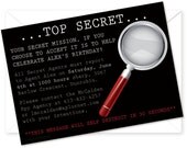 Spy Birthday Party Invitation