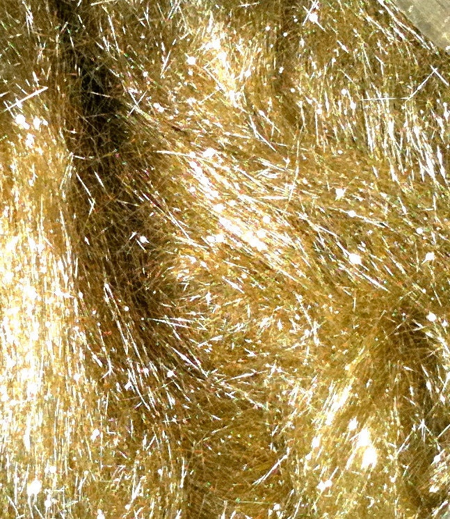 Gold Metallic Polyester Angelina - 1/2 oz Sparkle Soft Spinning Fiber