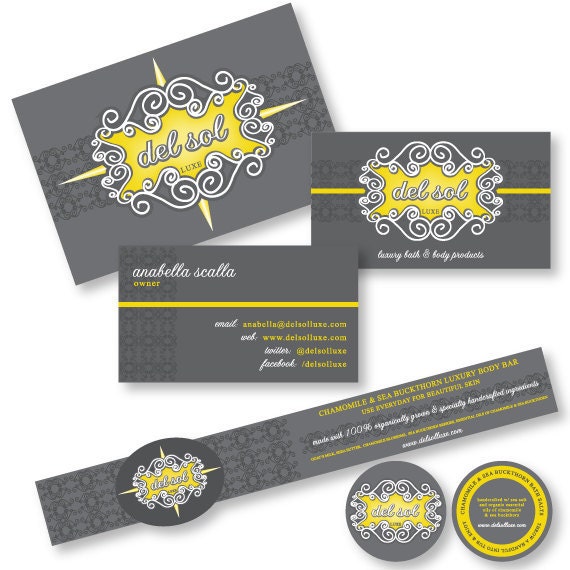 Custom Branding Set including Original Logo Design & your choice of 8 Print and Web Items