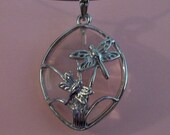 Pink Dragonfly Pendant