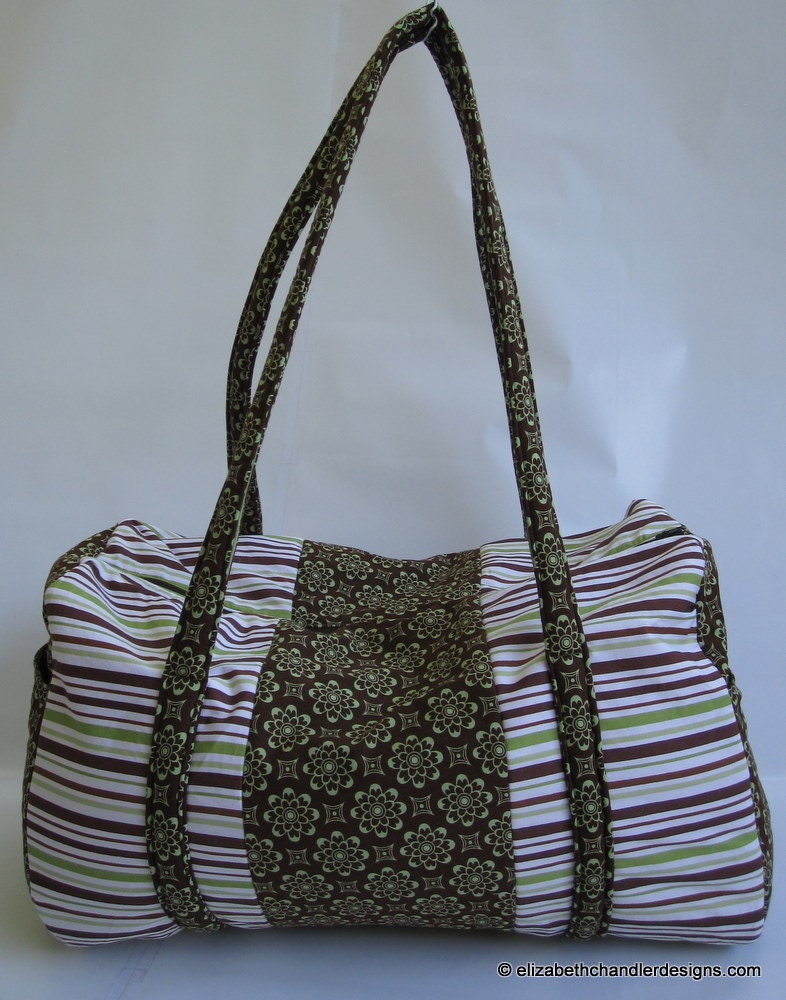Weekender Duffel Bag - Green & Brown