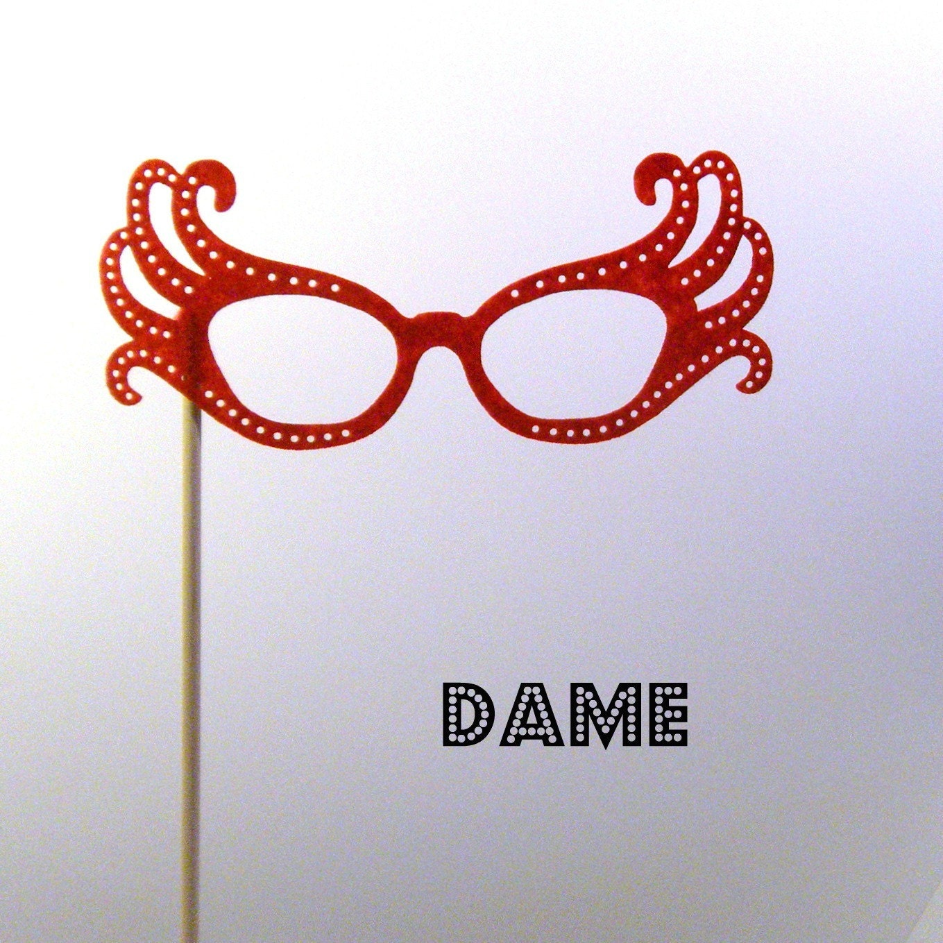 Photobooth prop Dame glasses on a stick