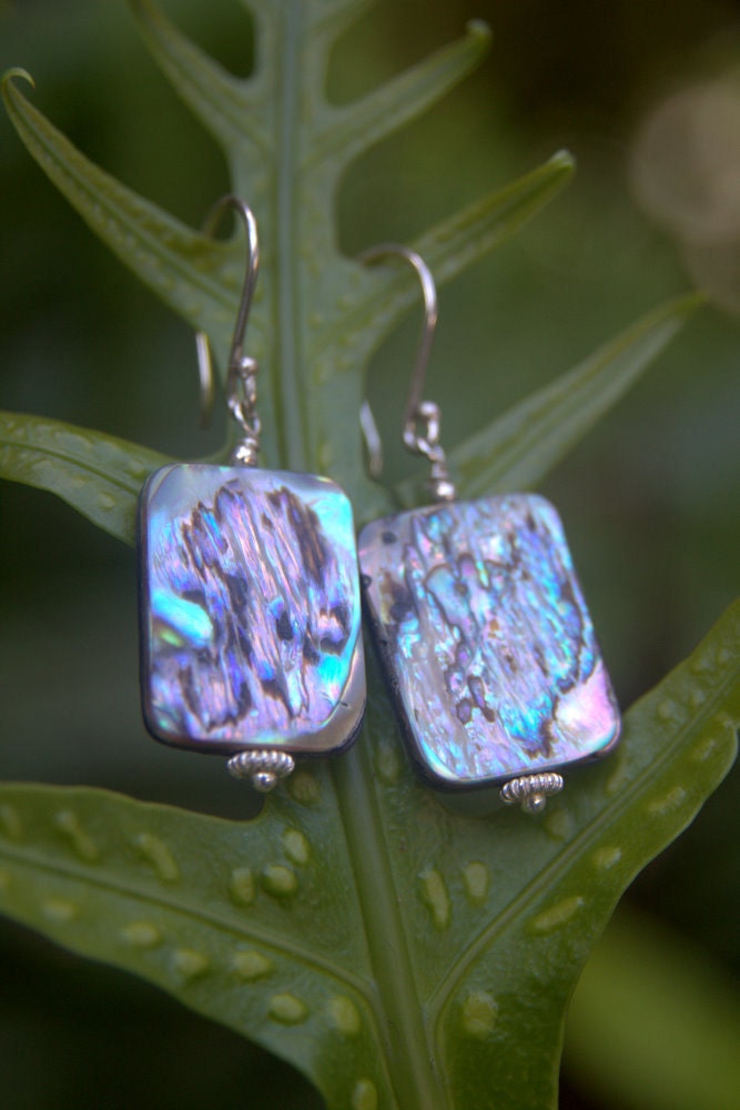 Opalescent Paua Shell Earrings