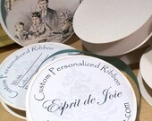 Blank Round Circle Self-Adhesive Labels - 3 1/3 inch for your Empty Ribbon spools - One Hundred and Two (102)  stickers