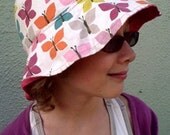 Butterflies Reversible Sun Hat - SMALL