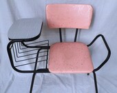 1950s pink and black phone seat