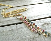 Adventures in Solitude Ultra Long Necklace with Gemstone Fringe