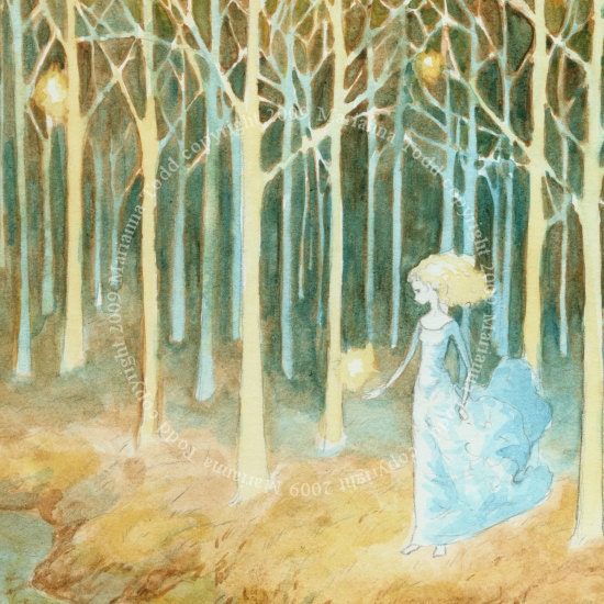 On Her Island, Open Edition Print, Matted in Beige, 10 x 13
