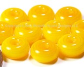 Beads Glass Lampwork Medium Lemon Yellow 7mm SPACER SHOP