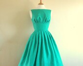 Tiffany Blue Linen Prom Dress - FABRIC RESERVATION Custom Listing for Laurel Grossman - Made by Dig For Victory - digforvictory