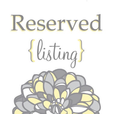 Reserved for Nicole