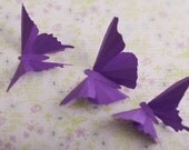 3D Wall Butterflies, 10 Violet Butterfly Silhouettes for Girls Room, Nursery, and Home Art Decor