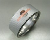 Drilled Hole Titanium & Copper Ring