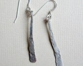 Sterling Silver Hammered Dangle Earrings